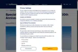 Lufthansa coupon verification screenshot
