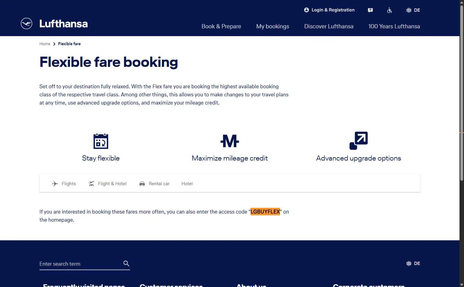 Lufthansa checkout page showing Lufthansa discount code box | Screenshot taken by SimplyCodes community member on Feb 5, 2026