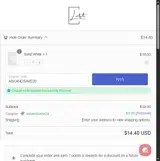ASKANDSAVE20 coupon verification screenshot