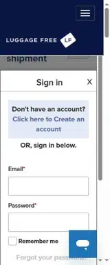 Luggage Free coupon verification screenshot