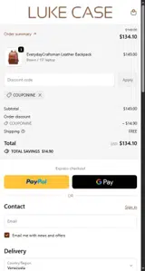 COUPONINE coupon verification screenshot
