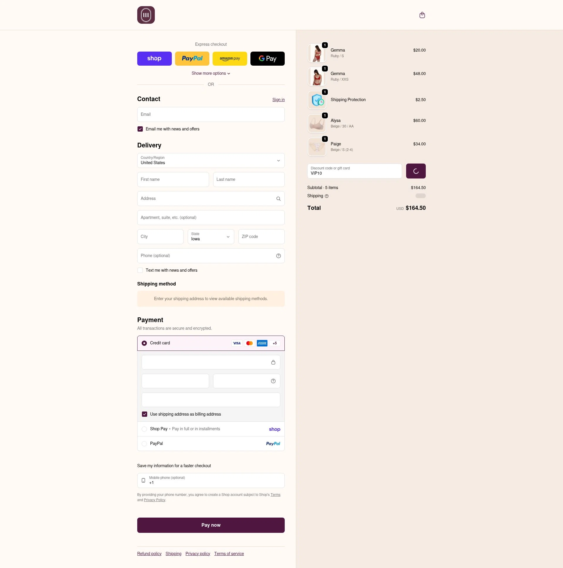 Lulalu checkout page showing Lulalu promo code box | Screenshot taken by SimplyCodes community member on Feb 18, 2026