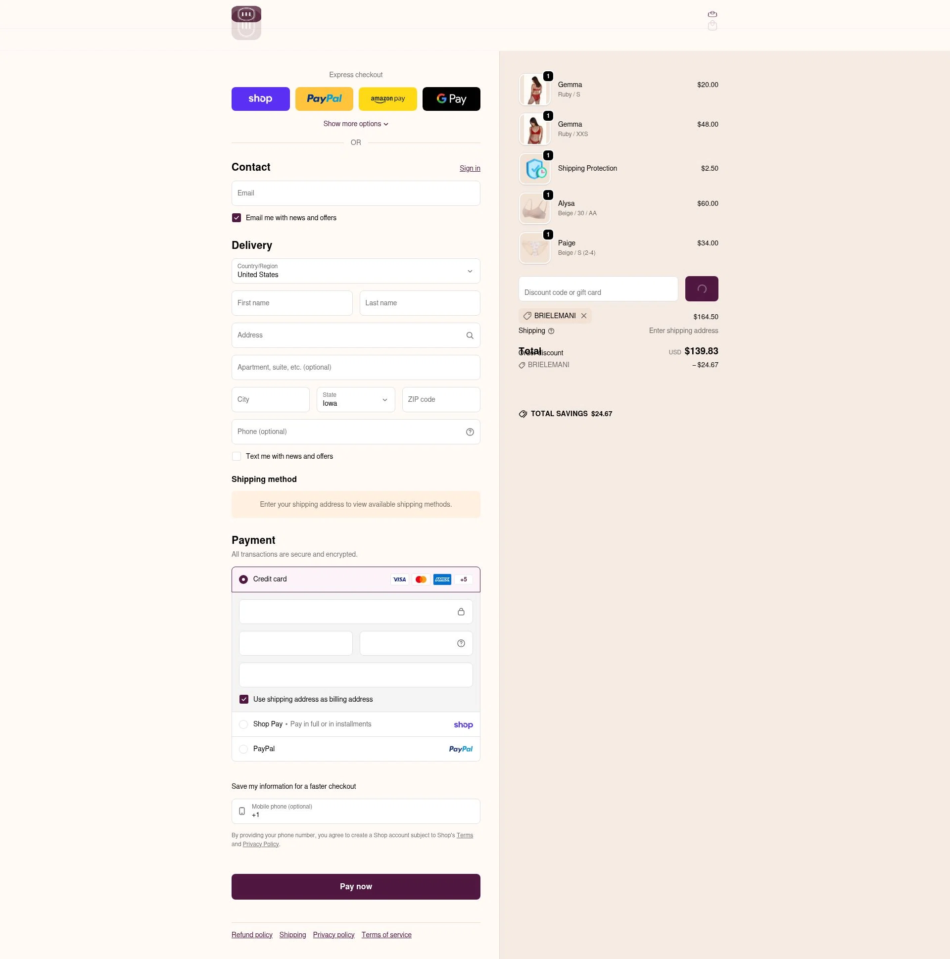 Lulalu checkout page showing Lulalu promo code box | Screenshot taken by SimplyCodes community member on Feb 18, 2026