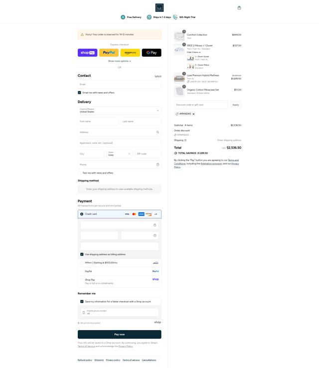 Lull checkout page showing Lull discount code box | Screenshot taken by SimplyCodes community member on Aug 28, 2025