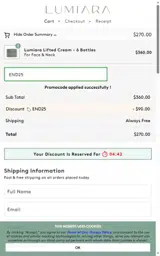 END25 coupon verification screenshot