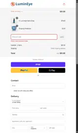 LuminEye coupon verification screenshot