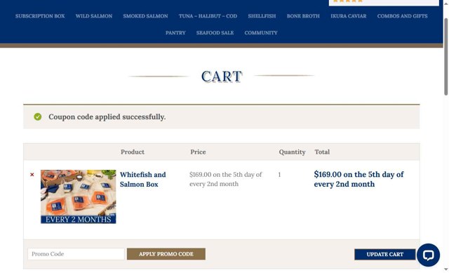 Lummi Island Wild checkout page showing Lummi Island Wild promo code box | Screenshot taken by SimplyCodes community member on Aug 10, 2025