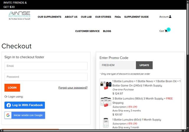 LumUltra checkout page showing LumUltra promo code box | Screenshot taken by SimplyCodes community member on Aug 9, 2025