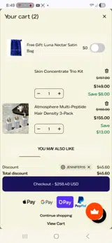 JENNIFER15 coupon verification screenshot
