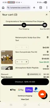 JENNIFER15 coupon verification screenshot