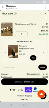 JENNIFER15 coupon verification screenshot