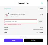 LUNETTEBLACKFRIDAY25 coupon verification screenshot