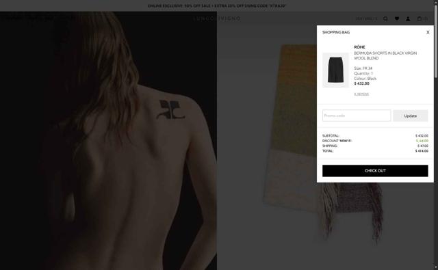 Lungolivigno Fashion checkout page showing Lungolivigno Fashion promo code box | Screenshot taken by SimplyCodes community member on Aug 16, 2025