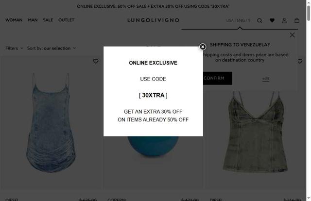 Lungolivigno Fashion checkout page showing Lungolivigno Fashion promo code box | Screenshot taken by SimplyCodes community member on Aug 24, 2025