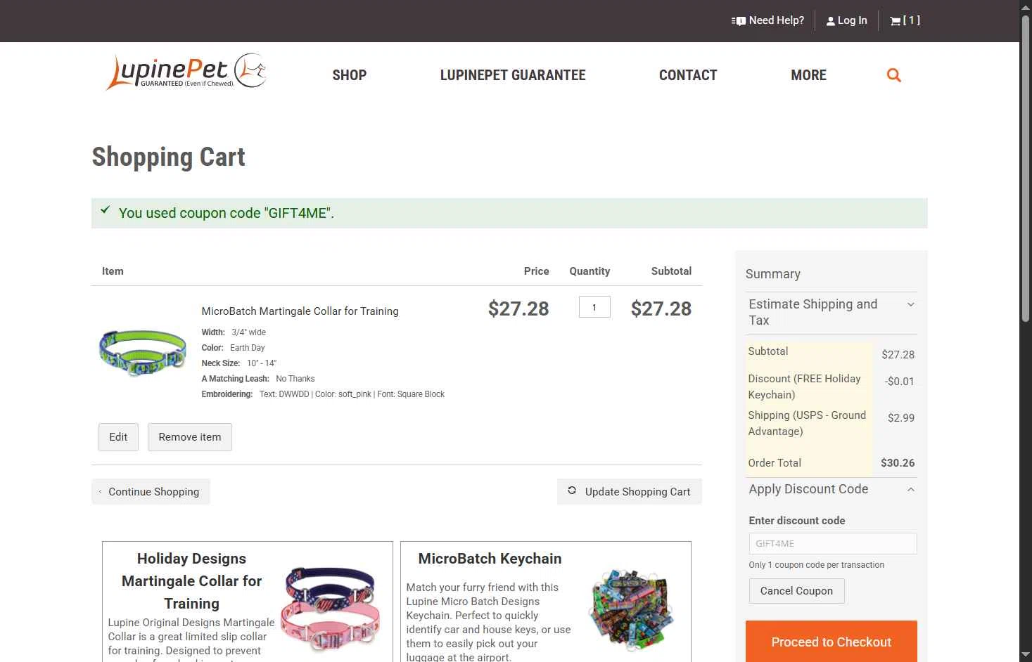 LupinePet checkout page showing LupinePet promo code box | Screenshot taken by SimplyCodes community member on Dec 16, 2025