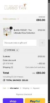 STEFANI coupon verification screenshot