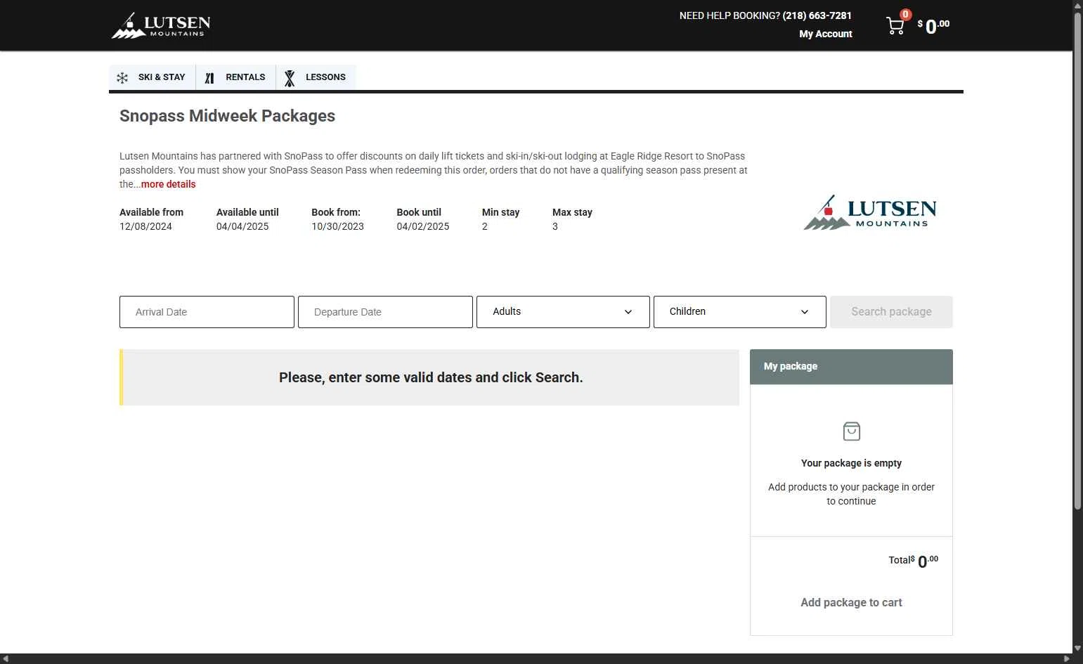 Lutsen Mountains checkout page showing Lutsen Mountains promo code box | Screenshot taken by SimplyCodes community member on Jul 16, 2025