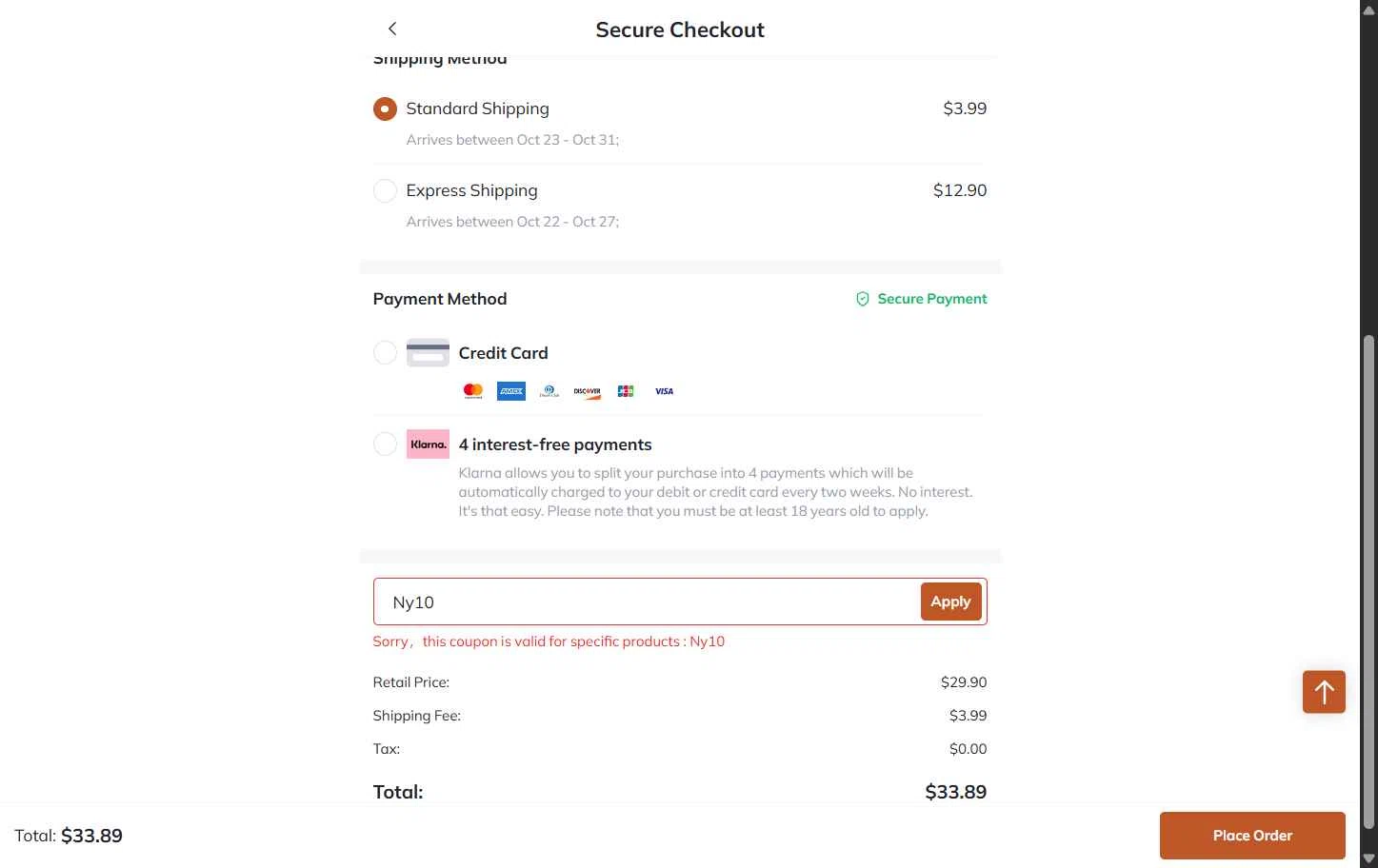 Luvlette checkout page showing Luvlette promo code box | Screenshot taken by SimplyCodes community member on Oct 16, 2025
