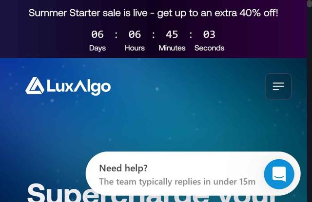 Lux Algo checkout page showing Lux Algo promo code box | Screenshot taken by SimplyCodes community member on May 30, 2025