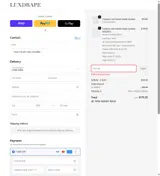 LUXDRAPE coupon verification screenshot