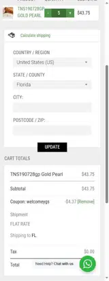 welcomeygs coupon verification screenshot