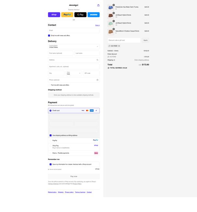 Maamgic checkout page showing Maamgic discount code box | Screenshot taken by SimplyCodes community member on Sep 13, 2025