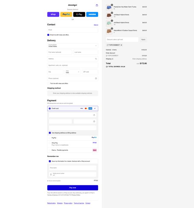 Maamgic checkout page showing Maamgic discount code box | Screenshot taken by SimplyCodes community member on Sep 13, 2025