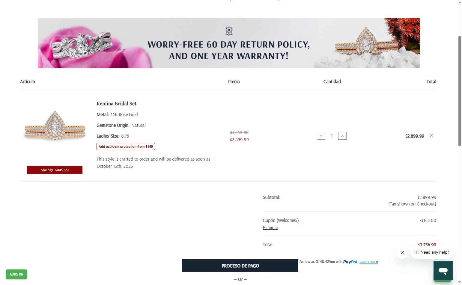 Mabel & Main checkout page showing Mabel & Main promo code box | Screenshot taken by SimplyCodes community member on Sep 27, 2025