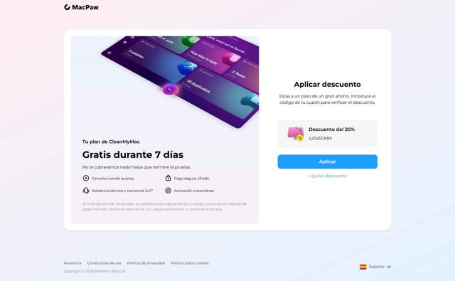 MacPaw checkout page showing MacPaw promo code box | Screenshot taken by SimplyCodes community member on Apr 26, 2025