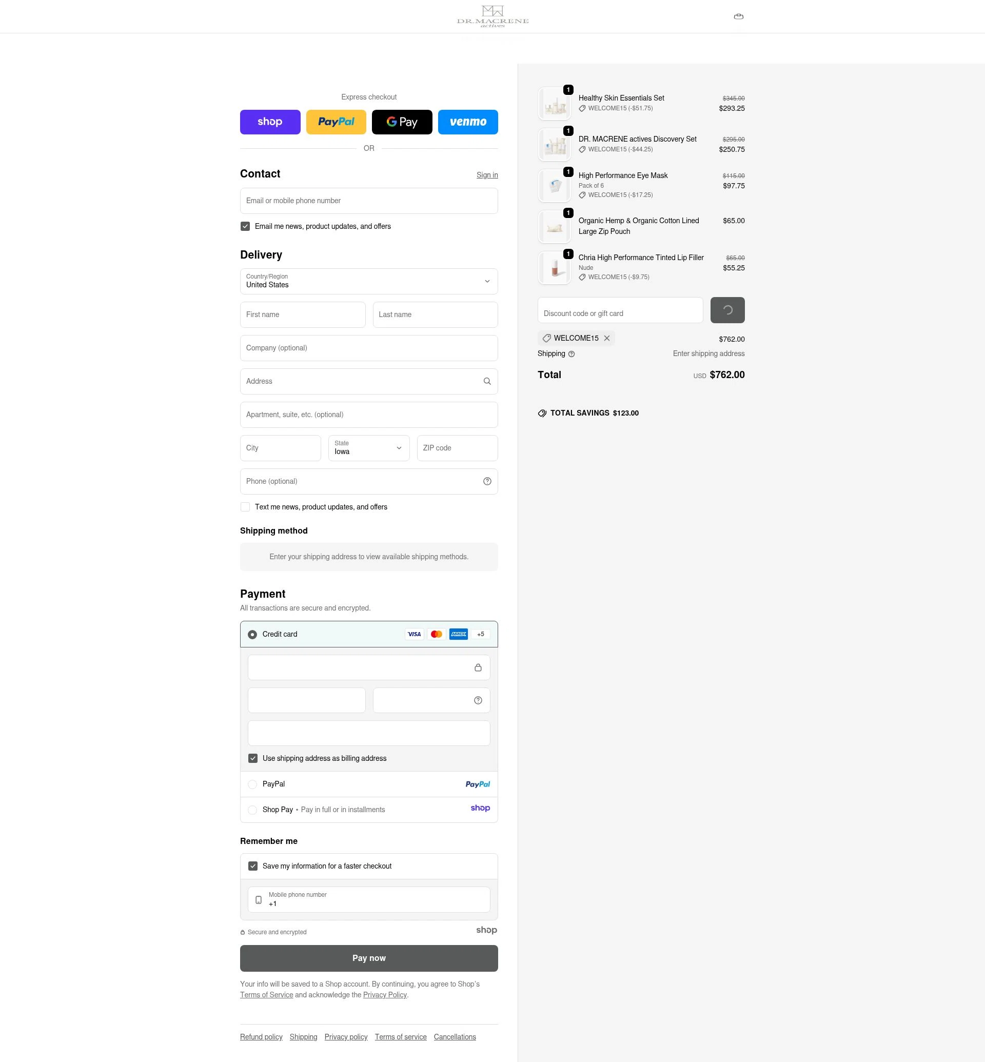 Macrene Actives checkout page showing Macrene Actives promo code box | Screenshot taken by SimplyCodes community member on Dec 30, 2025