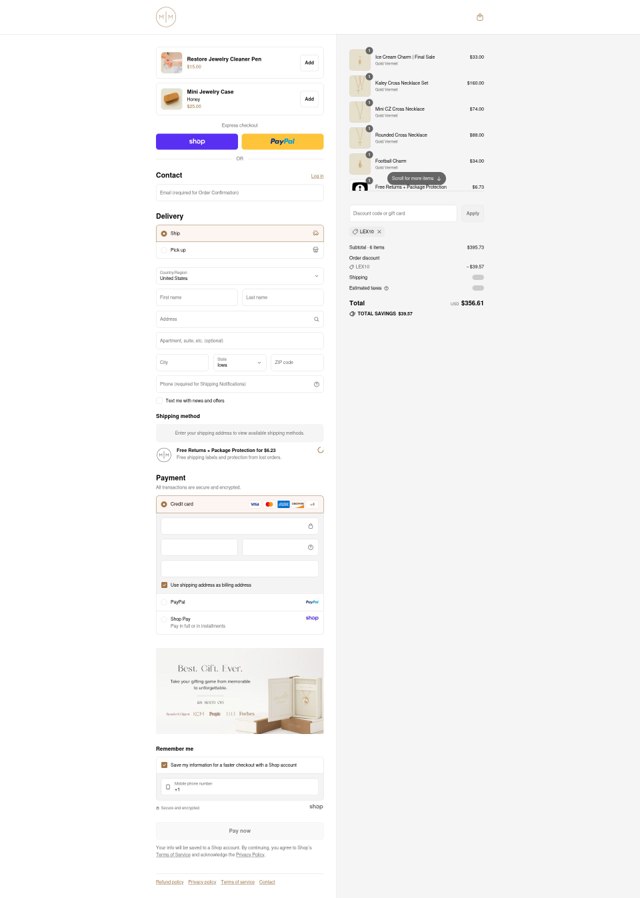 Made by Mary checkout page showing Made by Mary discount code box | Screenshot taken by SimplyCodes community member on Sep 1, 2025