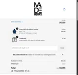 MADE Hoops Shop coupon verification screenshot