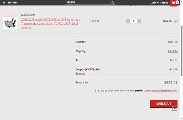 Mad Hornets checkout page showing Mad Hornets promo code box | Screenshot taken by SimplyCodes community member on Aug 4, 2025