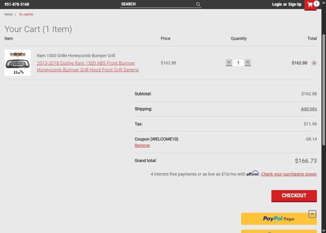Mad Hornets checkout page showing Mad Hornets promo code box | Screenshot taken by SimplyCodes community member on Aug 2, 2025