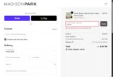 Madison Park 2010 coupon verification screenshot
