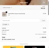 SHOP coupon verification screenshot