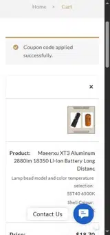 joangel coupon verification screenshot