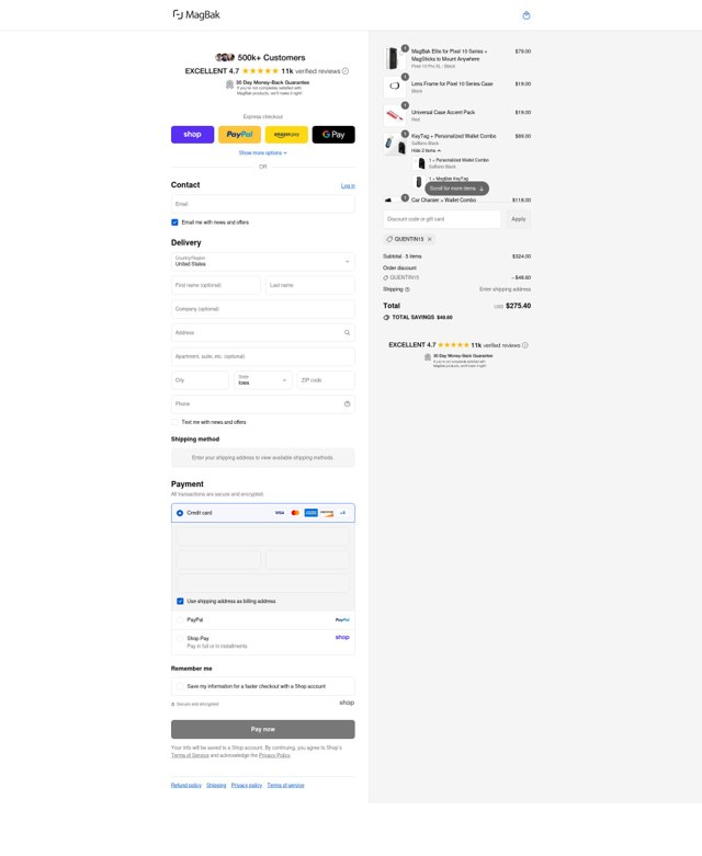 MagBak checkout page showing MagBak discount code box | Screenshot taken by SimplyCodes community member on Sep 2, 2025