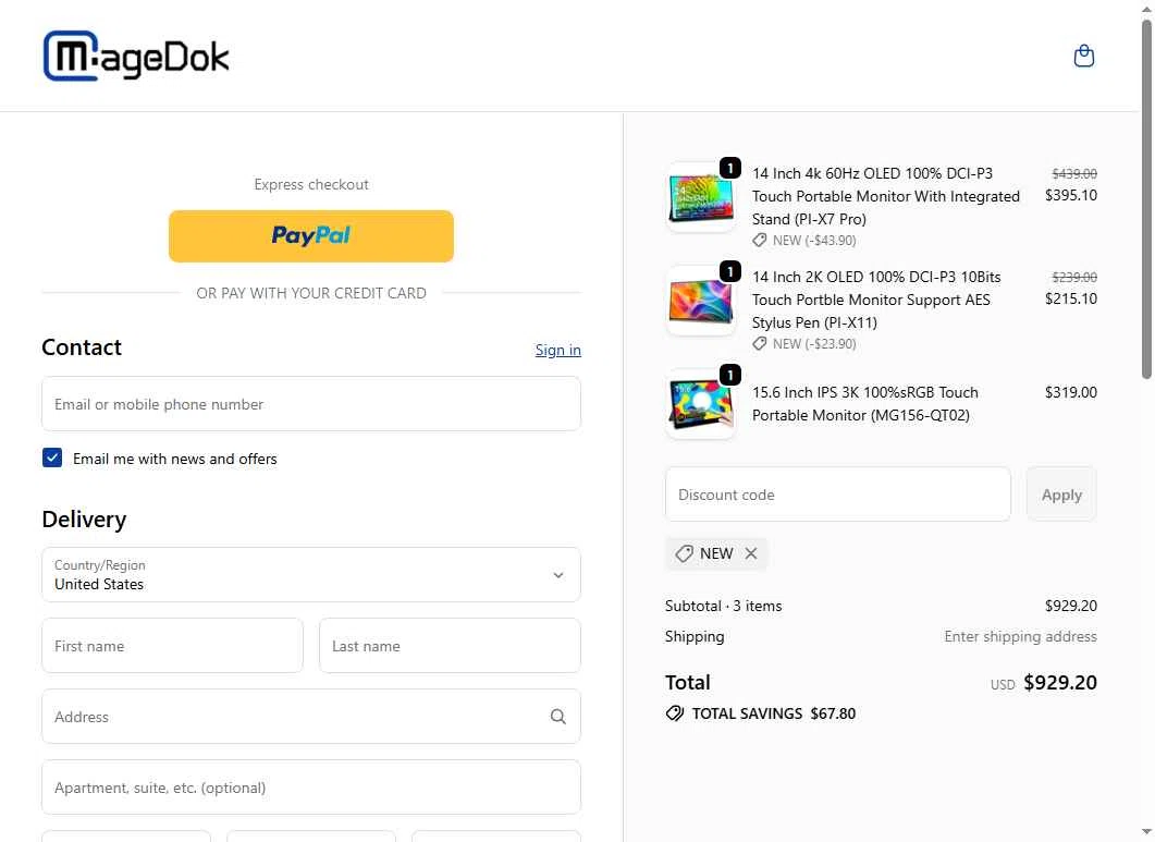 MageDok checkout page showing MageDok promo code box | Screenshot taken by SimplyCodes community member on Jan 14, 2026