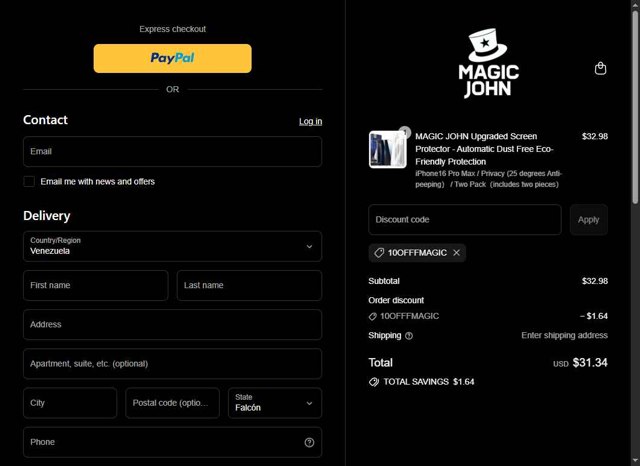 MagicJohn checkout page showing MagicJohn promo code box | Screenshot taken by SimplyCodes community member on Sep 4, 2025