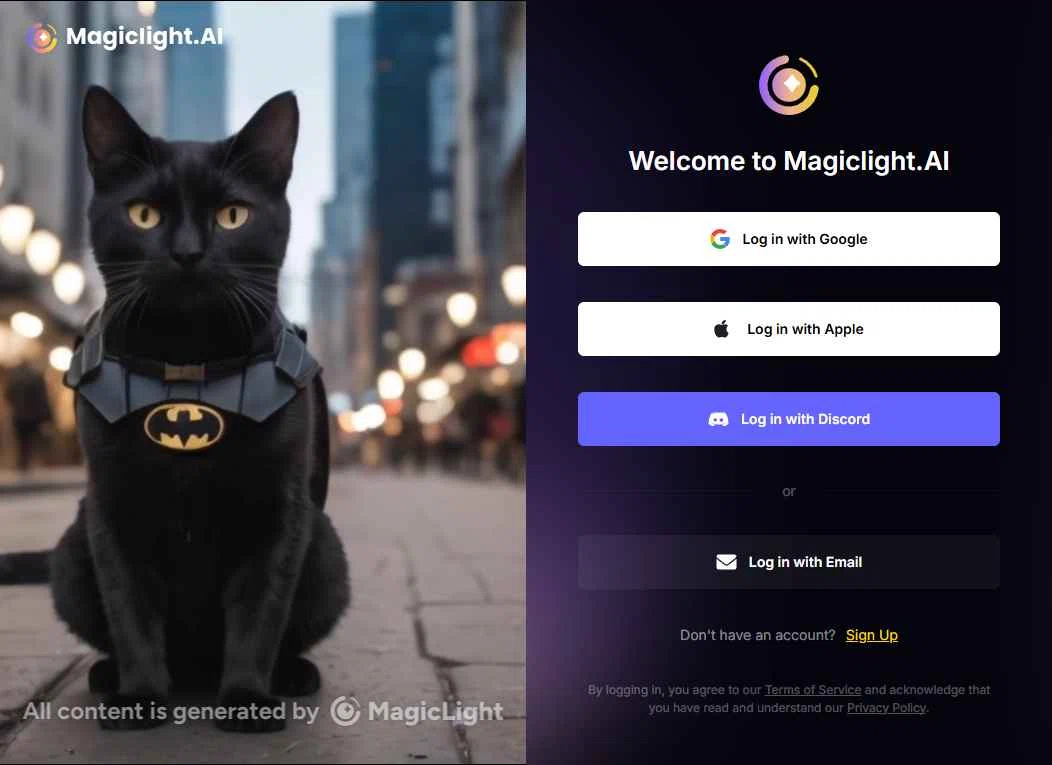 MagicLight AI checkout page showing MagicLight AI promo code box | Screenshot taken by SimplyCodes community member on Feb 8, 2026