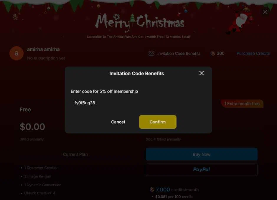 MagicLight AI checkout page showing MagicLight AI promo code box | Screenshot taken by SimplyCodes community member on Dec 22, 2025