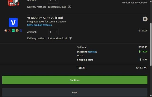 Magix checkout page showing Magix promo code box | Screenshot taken by SimplyCodes community member on Jul 17, 2025