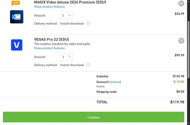 Magix checkout page showing Magix promo code box | Screenshot taken by SimplyCodes community member on Jul 1, 2025