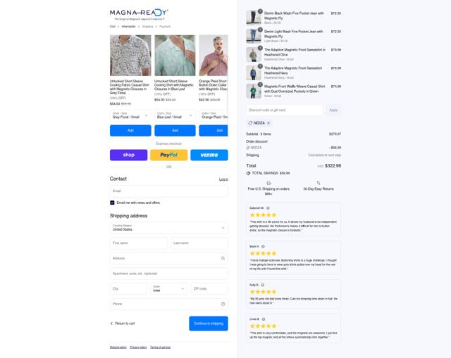 MagnaReady checkout page showing MagnaReady discount code box | Screenshot taken by SimplyCodes community member on Sep 9, 2025