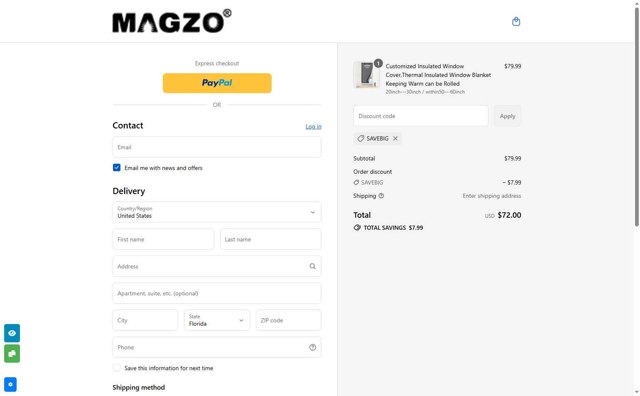 MAGZO checkout page showing MAGZO discount code box | Screenshot taken by SimplyCodes community member on Sep 6, 2025