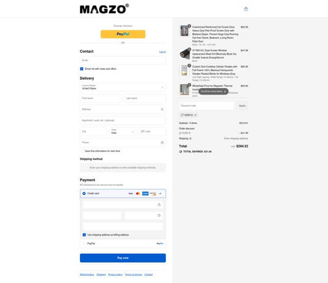 MAGZO checkout page showing MAGZO discount code box | Screenshot taken by SimplyCodes community member on Sep 6, 2025