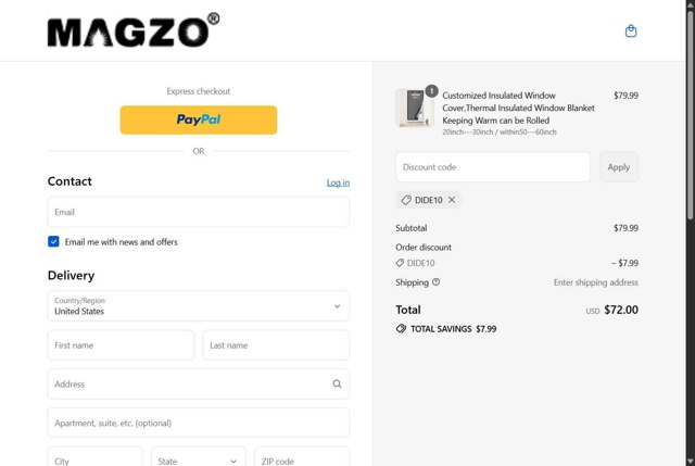 MAGZO checkout page showing MAGZO discount code box | Screenshot taken by SimplyCodes community member on Sep 6, 2025
