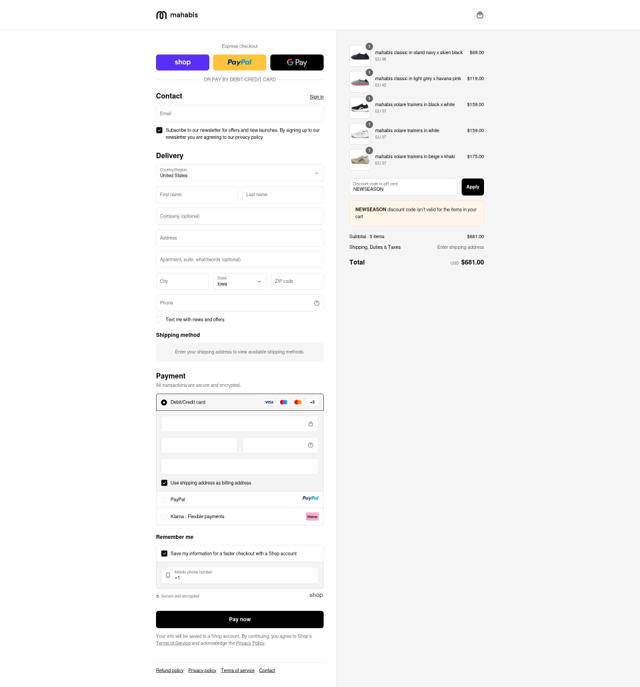Mahabis checkout page showing Mahabis discount code box | Screenshot taken by SimplyCodes community member on Sep 11, 2025