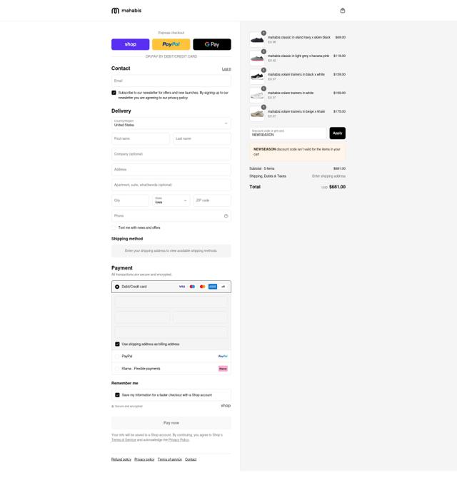 Mahabis checkout page showing Mahabis discount code box | Screenshot taken by SimplyCodes community member on Sep 7, 2025